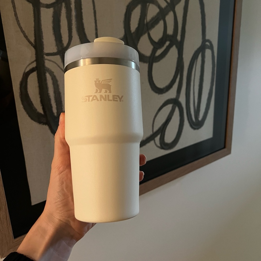 Stanley cream and beige coffee mug